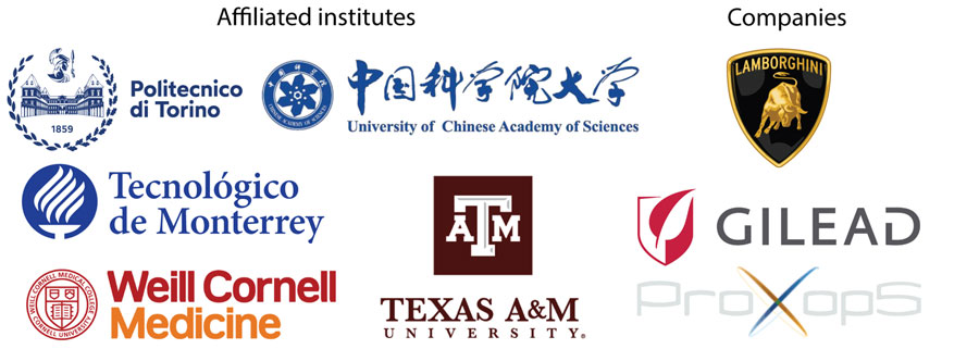 collage of logos for affiliated institutions and corporations